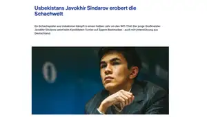 Немецкие СМИ отмечают успех узбекского шахматиста в турнире претендентов