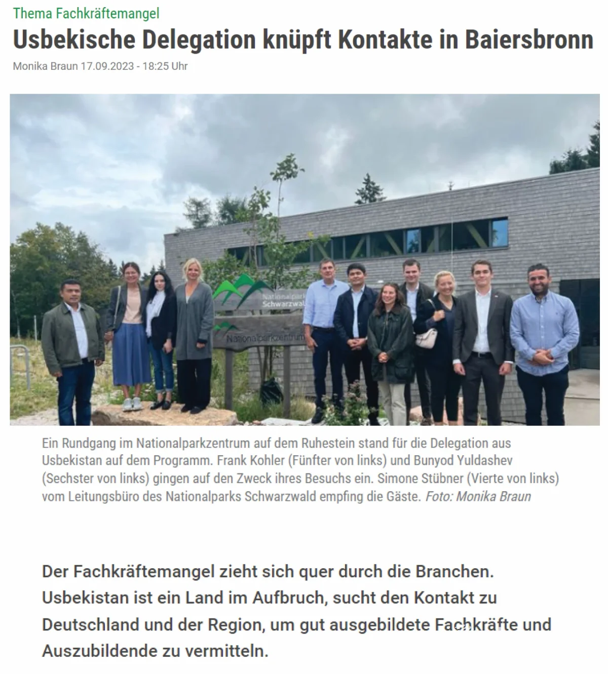 Узбекистан и Германия обсуждают перспективы расширения сотрудничества в сфере трудовой миграции