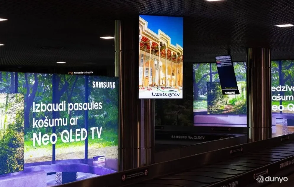 В Рижском международном аэропорту запущены рекламные ролики о туристических возможностях Узбекистана