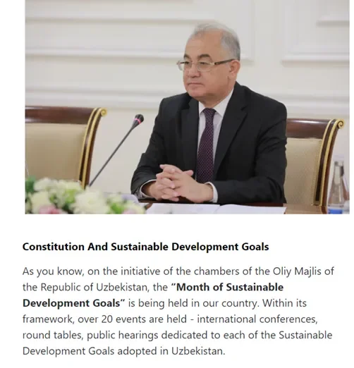 Работа в Узбекистане по достижению Целей устойчивого развития в фокусе внимания журнала «OIC Today»