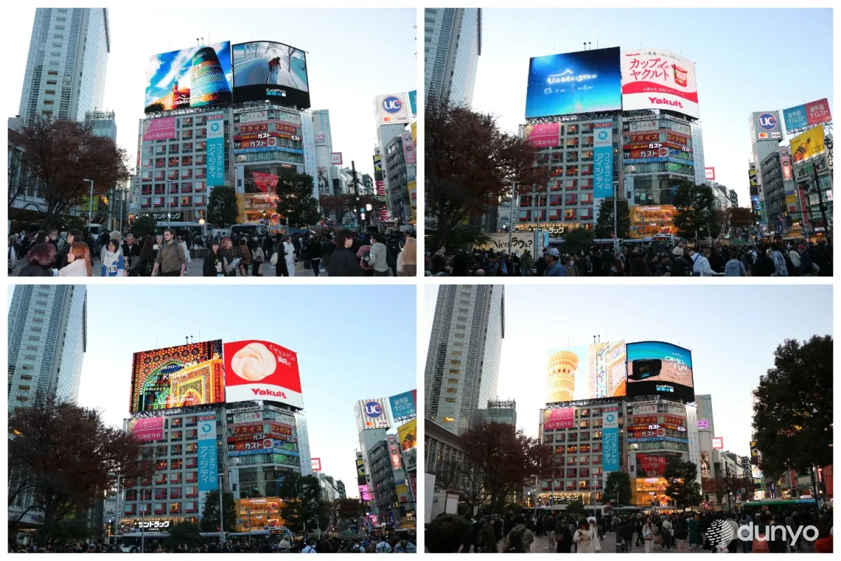 Туристические красоты Узбекистана блистают на самом большом мониторе японской столицы