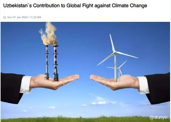 O'zbekistonning iqlim o'zgarishiga qarshi global kurashga qo'shgan hissasi Misrning axborot agentligi nigohida