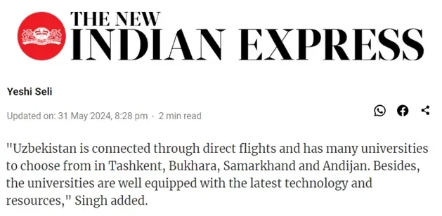 Hindistonlik yoshlar ta’lim olish uchun O'zbekistonni tanlamoqda