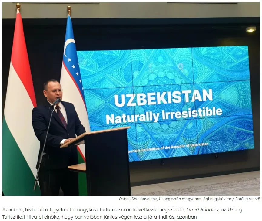 «Turizmusonline»: Узбекская авиакомпания запустит прямой авиарейс между Ташкентом и Будапештом