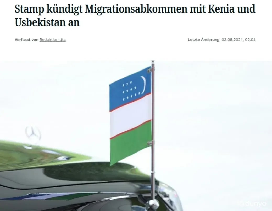 Германия ОАВ: Ўзбекистон билан қонуний миграцияни тартибга солиш соҳасида шартнома тузилади