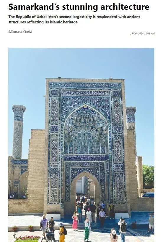 "The Sun" газетаси: Самарқанд шаҳрининг улуғворлиги ва маҳобати сайёҳларни мафтун этишда давом этмоқда