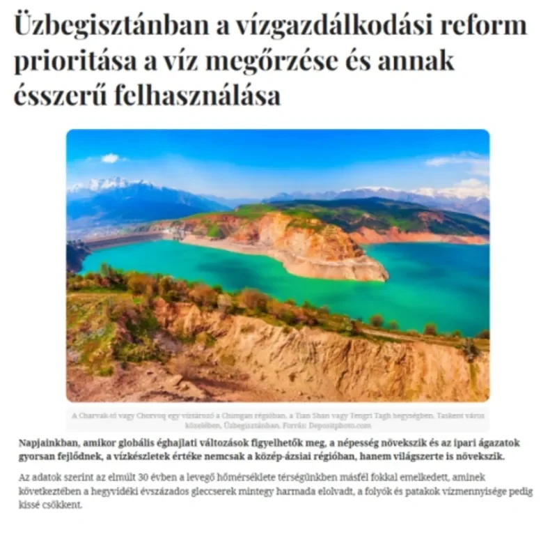 «Hello Magyar»: В Узбекистане активно внедряются водосберегающие технологии