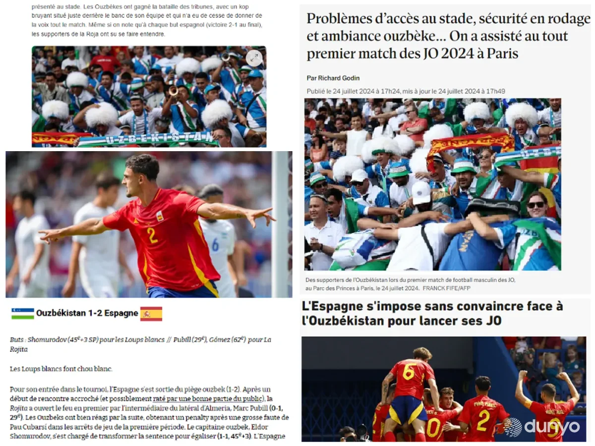 Futbol bo'yicha O'zbekiston olimpiya terma jamoasining "Parij-2024"dagi debyut o'yini Fransiya OAV diqqat markazida