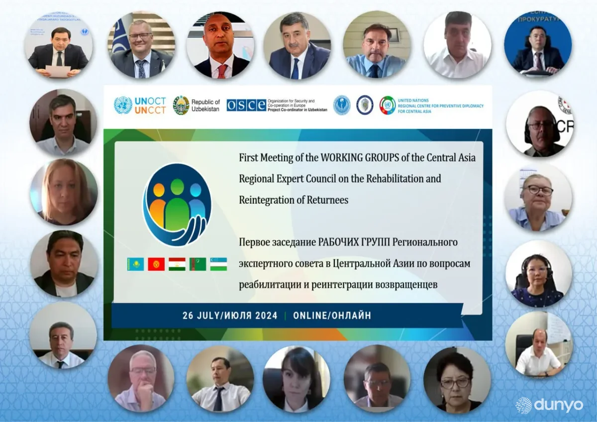 Reabilitatsiya va reintegratsiya bo'yicha Mintaqaviy ekspertlar kengashi ishchi guruhlarining birinchi yig'ilishi bo'lib o'tdi