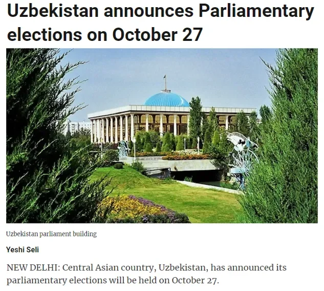 The New Indian Express" газетаси: Ўзбекистонда сиёсий партиялар томонидан кўрсатилган номзодларнинг камида 40 фоизи аёллар бўлиши керак