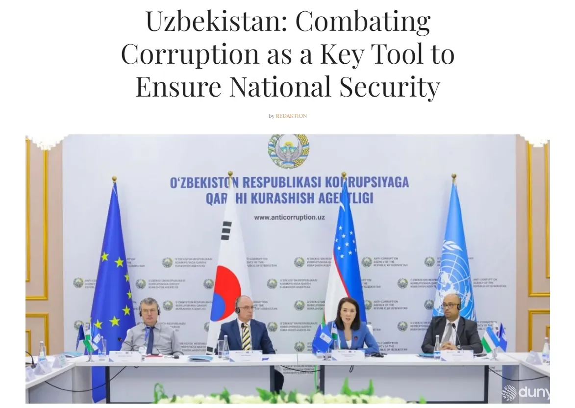 SOCIETY Magazine: Uzbekistan is the only country in the region that has become a leader in the rate of improvement of the corruption perception indicator in recent years