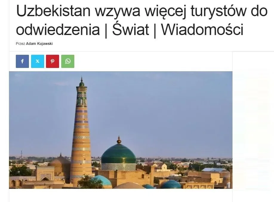 "Tiger's Media": O'zbekiston 2030-yilga borib mamlakatga kelayotgan xorijiy sayyohlar sonini 15 millionga yetkazishni rejalashtirmoqda