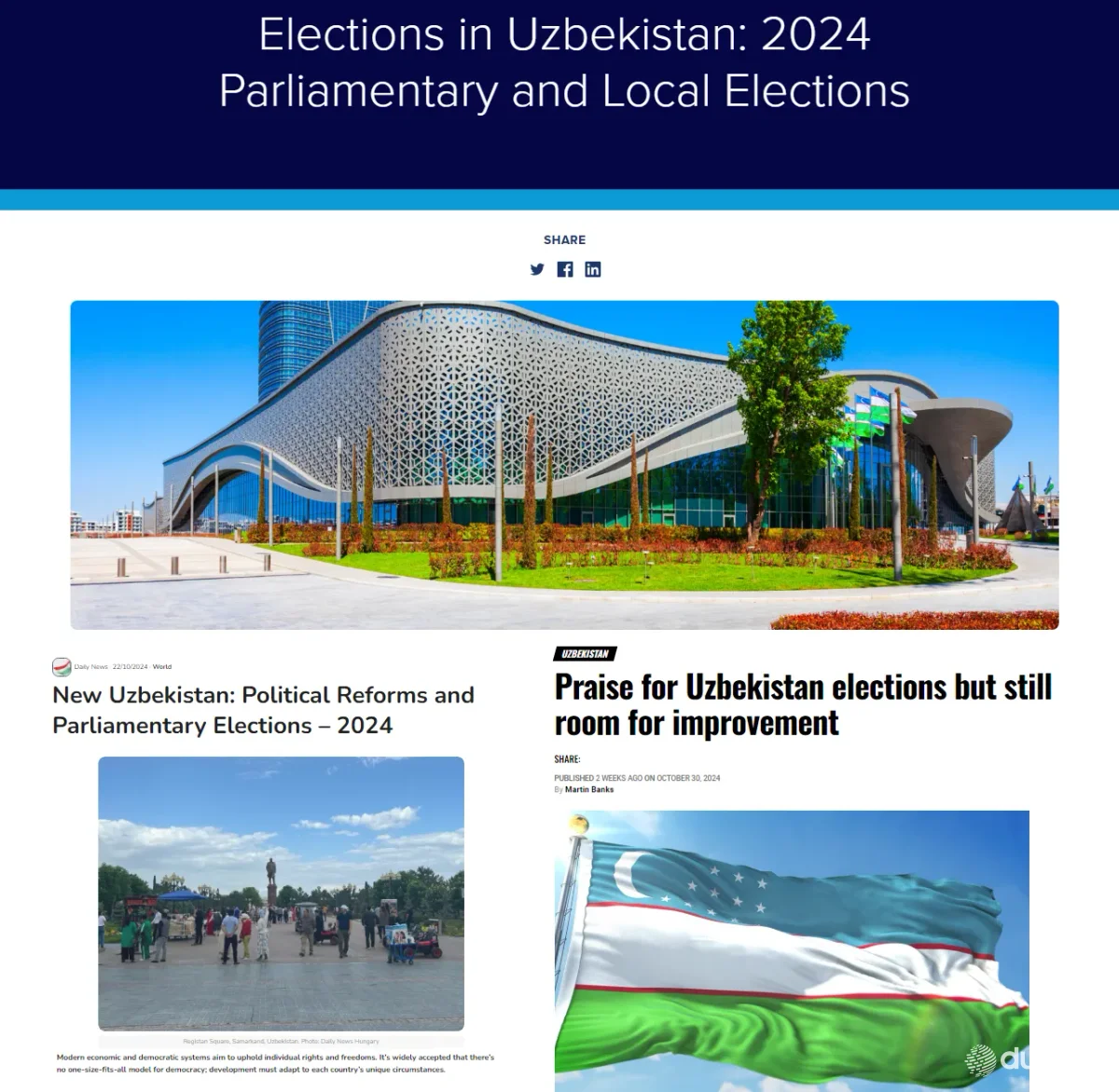 Состоявшиеся в Узбекистане парламентские выборы: мнение зарубежных СМИ и экспертов