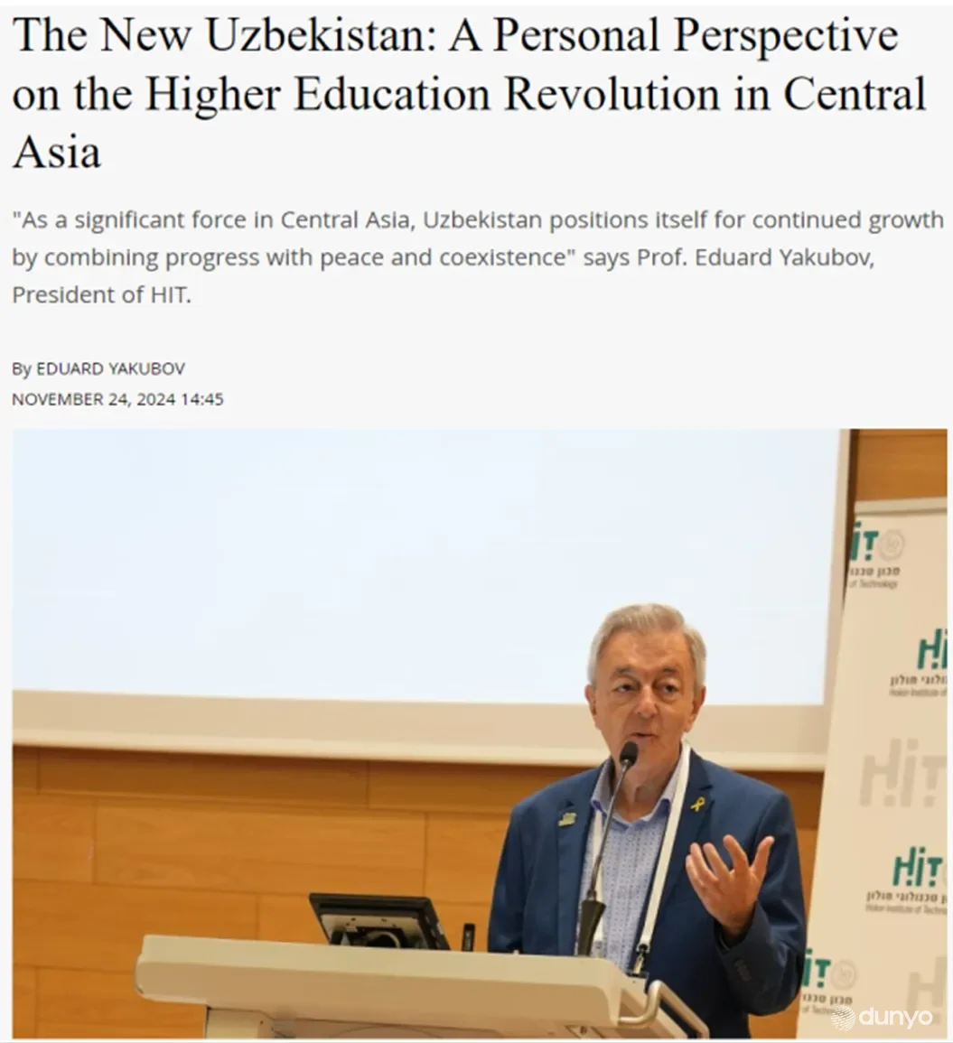 "Jerusalem Post" gazetasi: O'zbekistonning yangi siyosiy tizimi ilg'or boshqaruv namunasidir