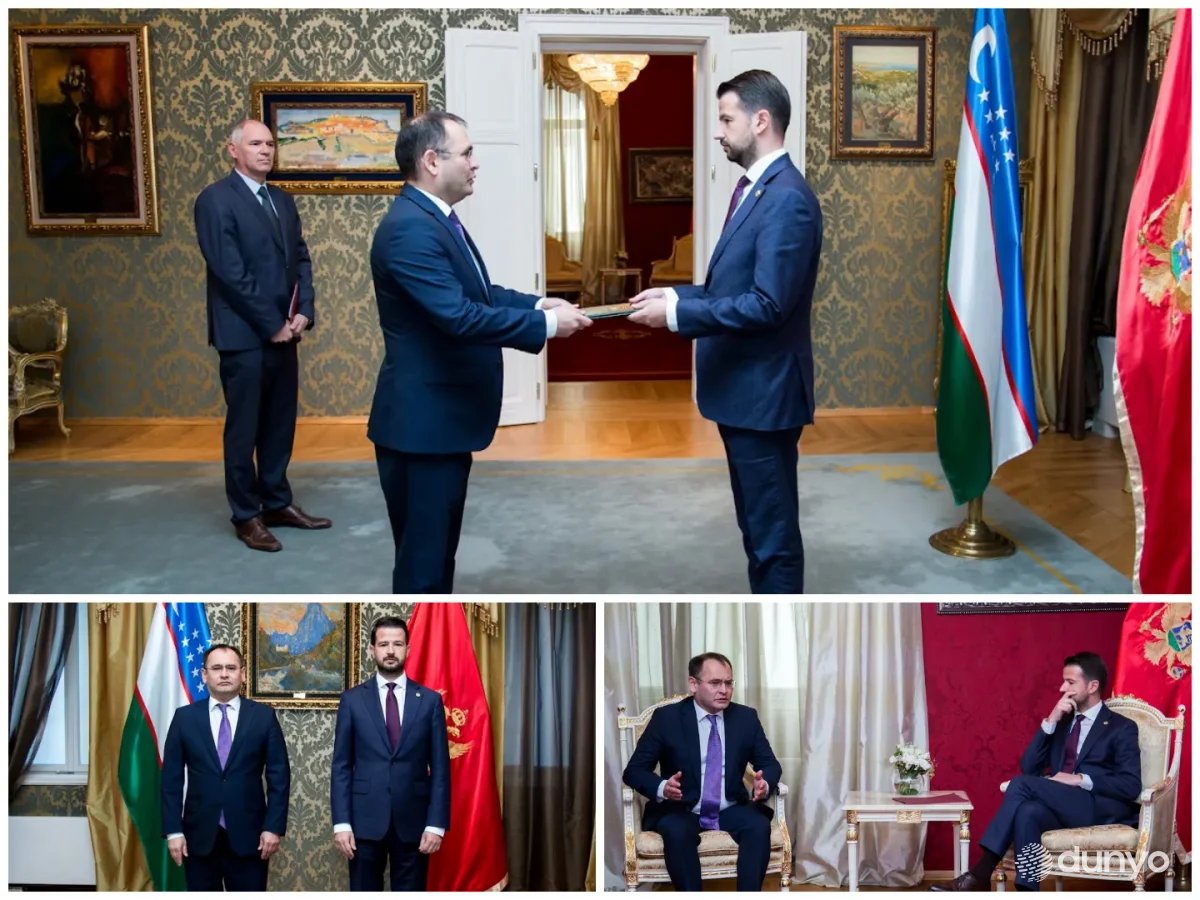 Первый посол Узбекистана вручил верительные грамоты Президенту Черногории