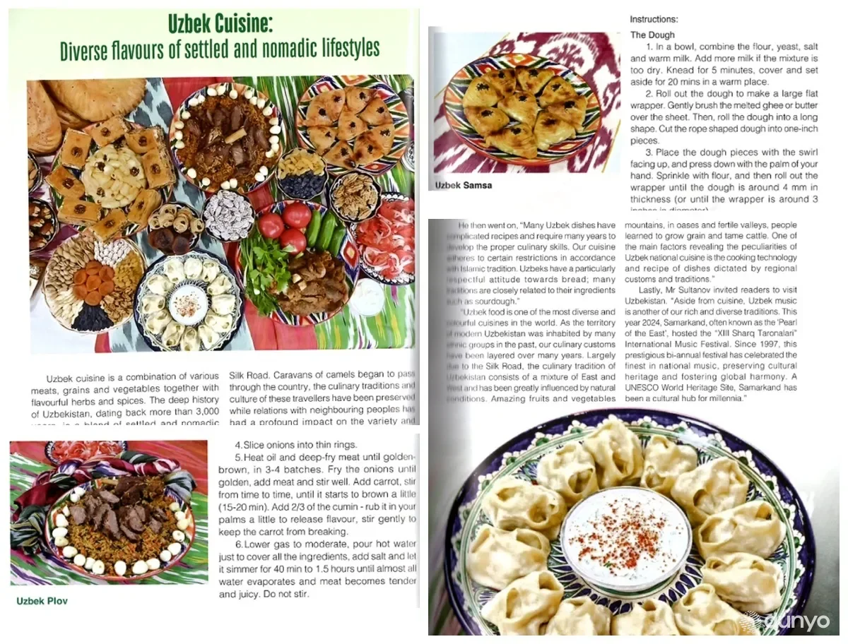 Uzbek national cuisine featured in the book "World Culinary Histories"