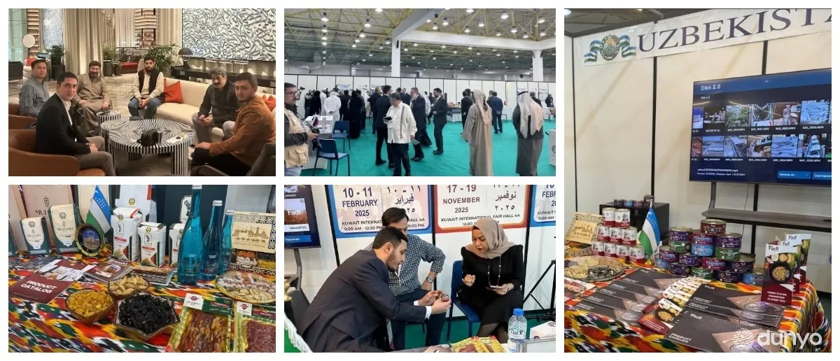 Ўзбекистонлик тадбиркорлар Кувайтдаги кўргазмада ўз маҳсулотларини муваффақиятли намойиш этиб, гўшт ва қишлоқ хўжалиги маҳсулотларини етказиб бериш бўйича шартномалар имзоладилар