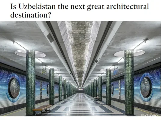 CNN: Amid the current construction boom, Uzbekistan is again serving as a magnet for progressive building ideas