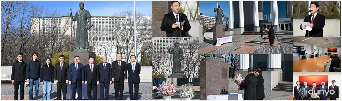 Японияда Алишер Навоий ҳайкали пойига гулчамбар қўйилди