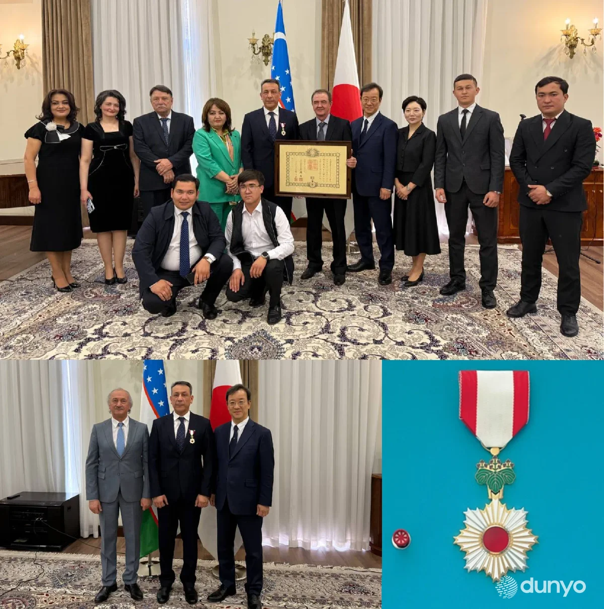 Посол Японии вручил орден директору Международного караван-сарая культуры Икуо Хираямы