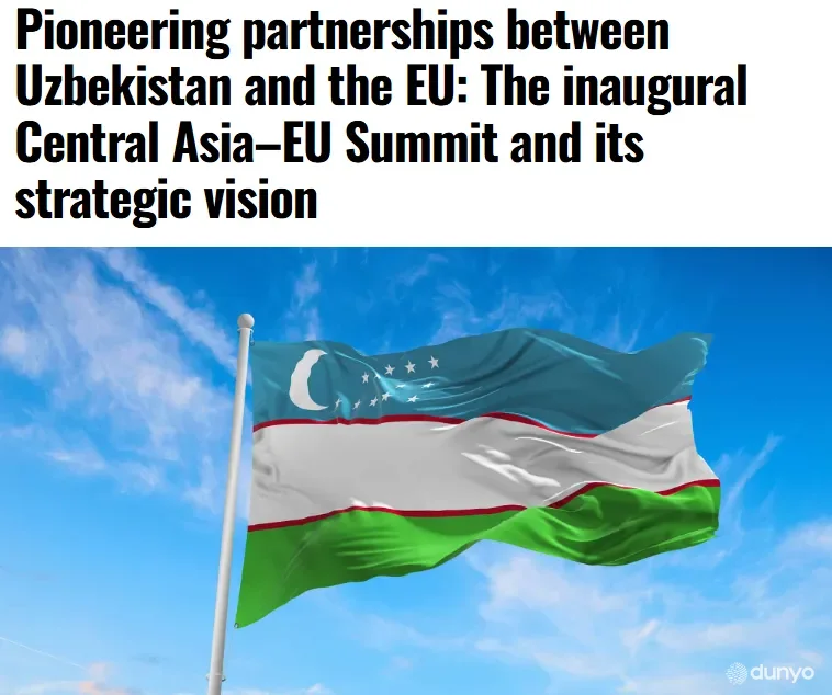 "Eureporter": "Марказий Осиё – Европа Иттифоқи" биринчи саммити икки минтақа ўртасидаги ҳамкорликни ривожлантиришда бурилиш нуқтаси бўлди