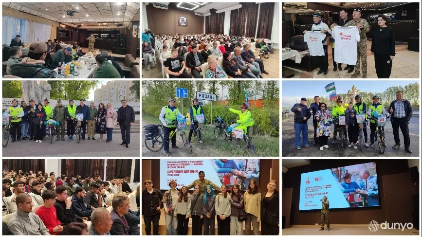 O'zbekiston vakili Ikkinchi jahon urushidagi g'alabaning 80 yilligi munosabati bilan Toshkentdan Moskvagacha velomarafon uyushtirdi