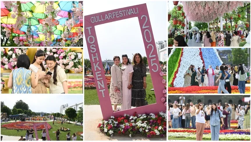 Более 2,5 миллиона цветов и кустарников использованы на фестивале «Tashkent Flowers Fest 2025» - фоторепортаж ИА «Дунё»