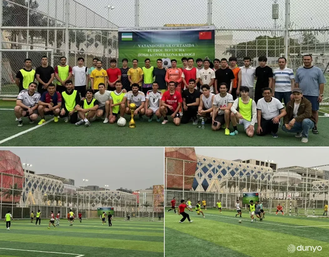 Shanxayda Xitoydagi vatandoshlar o'rtasida futbol musobaqasi o'tkazildi