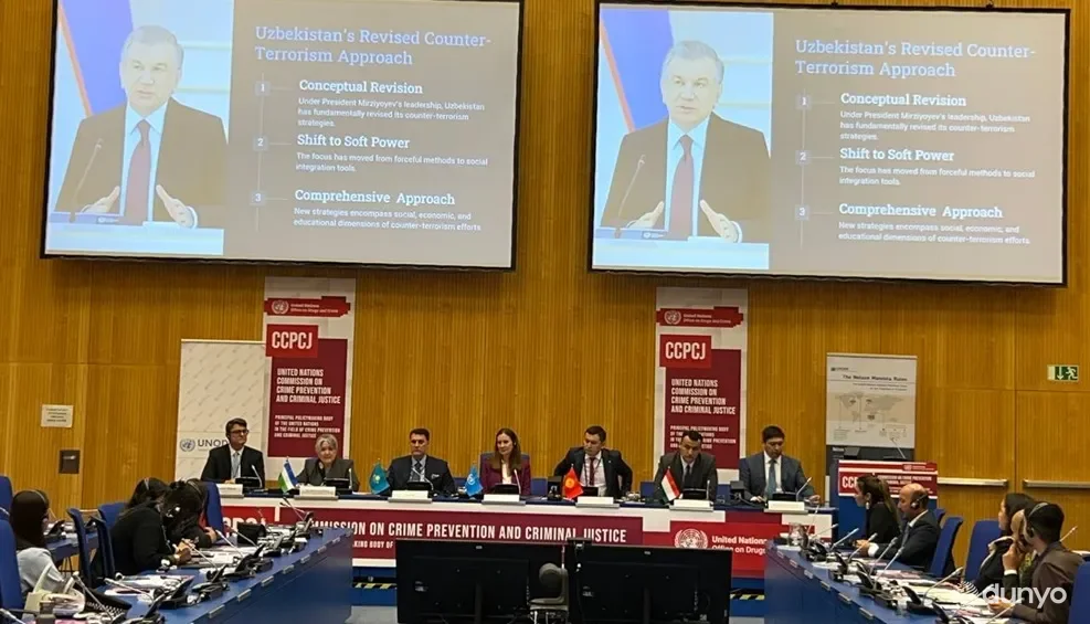 O'zbekiston delegatsiyasi Vena shahrida o'tayotgan BMTning Jinoyatchilikning oldini olish va jinoiy odil sudlov bo'yicha komissiyaning 34-sessiyasida ishtirok etmoqda