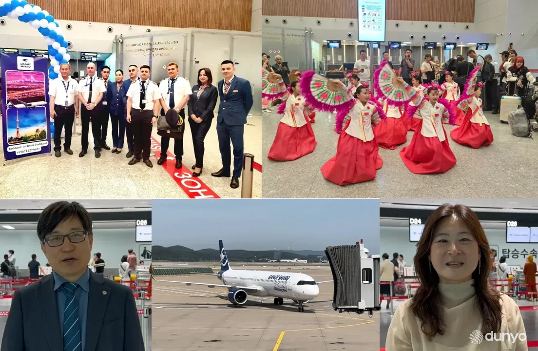 Toshkent va Pusan yo'nalishi bo'yicha muntazam aviaqatnovlar yo'lga qo'yildi