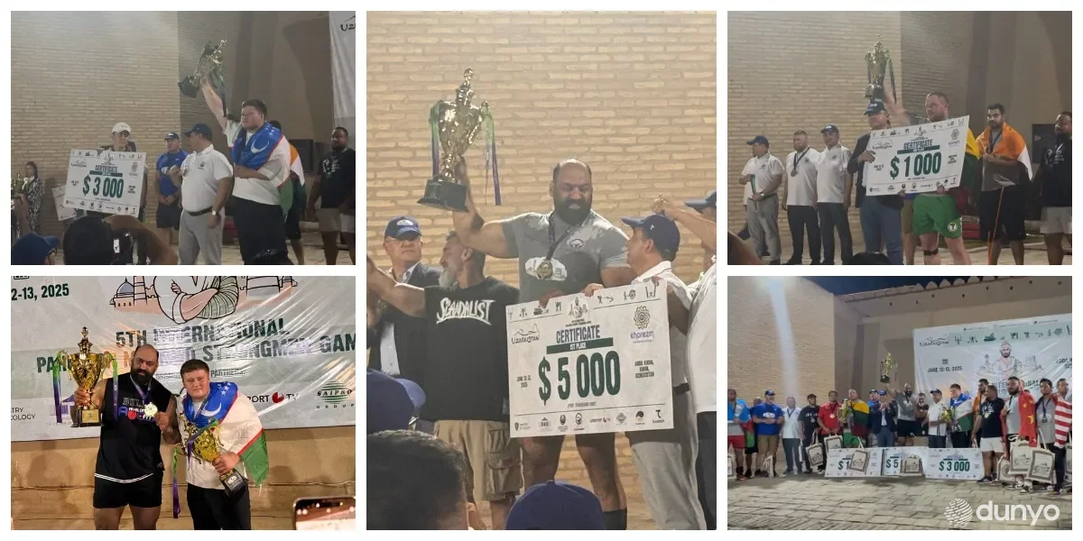 Ўзбекистонлик полвон "Pahlavon Mahmud – Strongmen Games" халқаро турнирида кумуш медални қўлга киритди