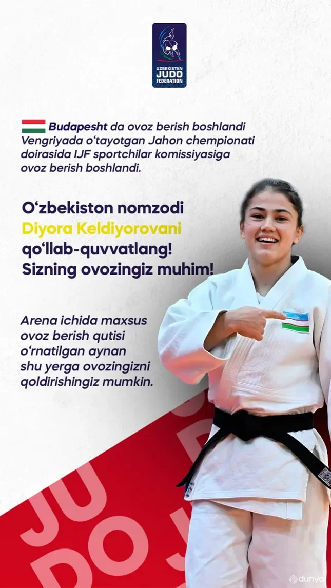 Diyora Keldiyorova IJF Atletlar komissiyasi a'zoligiga nomzod