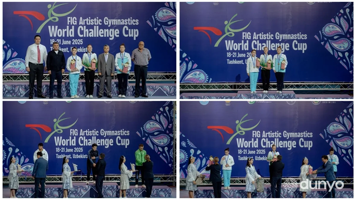 Гимнастки Узбекистана завоевали 9 медалей на турнире «World Challenge Cup»