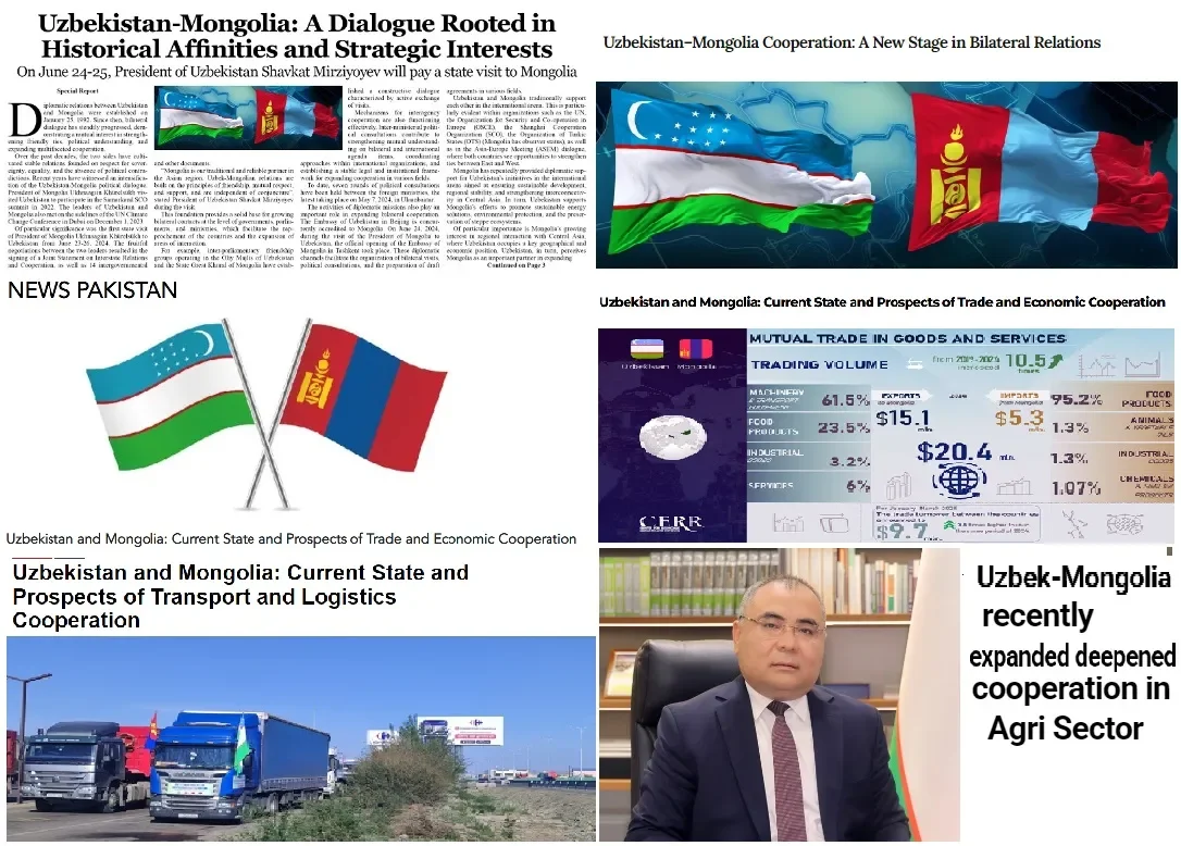 Ведущие пакистанские СМИ подробно рассказали об узбекско-монгольском сотрудничество в связи с государственным визитом Президента Узбекистана в Монголию