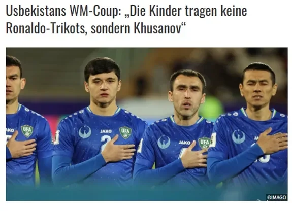 Germaniya OAV: O'zbekistonlik bolalar Lionel Messi, Krishtianu Ronaldu yoki Kilian Mbappeni emas, balki Shomurodov va Husanovni tanlamoqda