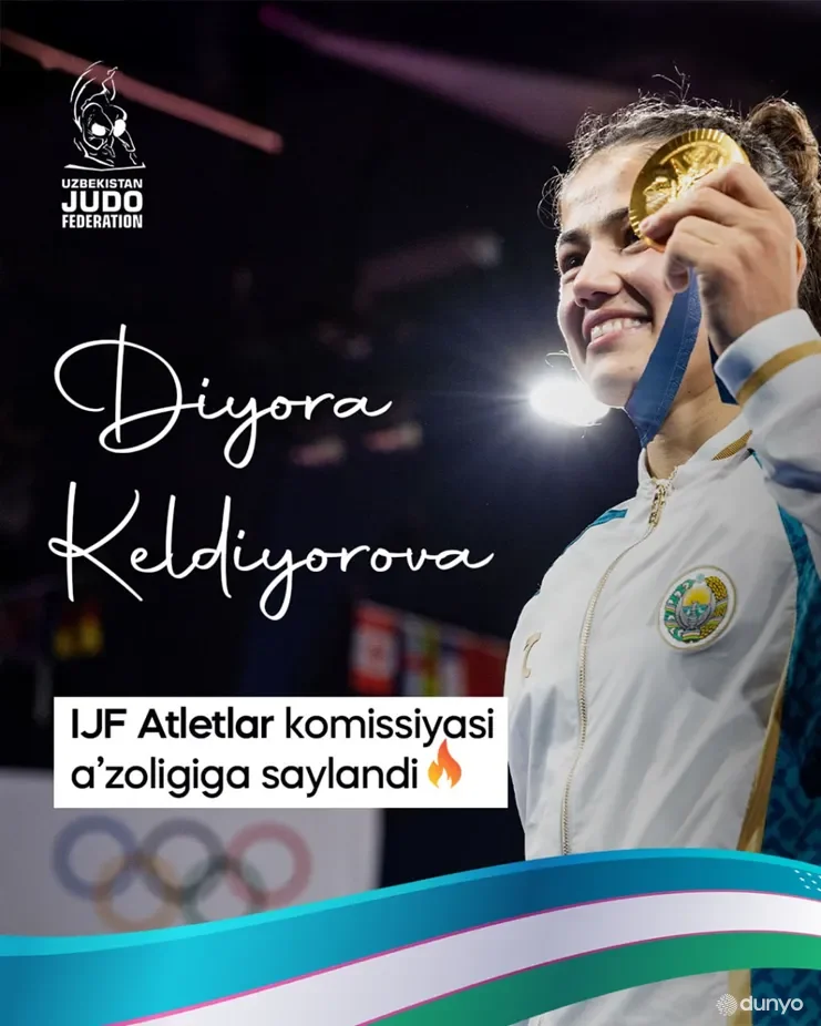 Dzyudo bo'yicha jahon chempioni va yozgi Olimpiya o'yinlari g'olibi Diyora Keldiyorova IJF Atletlar komissiyasi a'zoligiga saylandi
