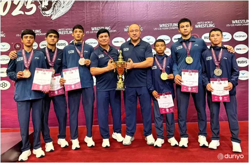 Erkin kurash bo'yicha O'zbekiston U-15 terma jamoasi Osiyo chempionatini kuchli uchlikda yakunladi