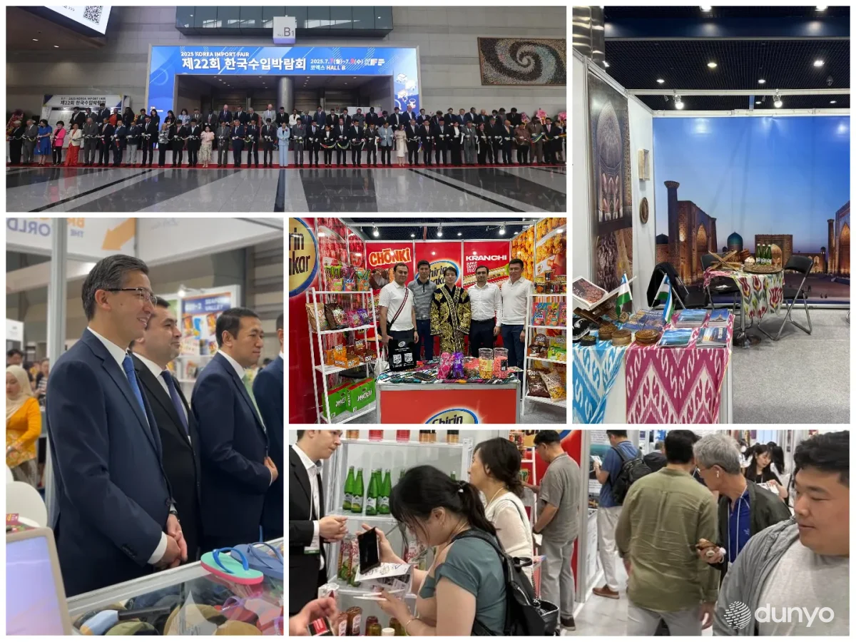 Seul shahrida bo'lib o'tgan "Korea Import Fair 2025" xalqaro ko'rgazmasida O'zbekiston milliy pavilyoni namoyish etildi