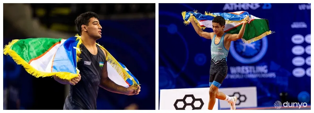 O'zbekistonlik ikki nafar yosh polvon yunon-rum kurashi bo'yicha jahon chempioni bo'ldi