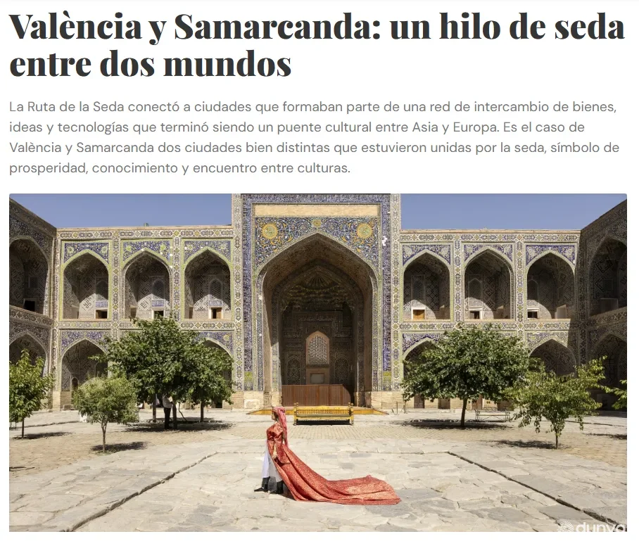 "Valencia Plaza": Валенсия ва Самарқанд ипакчилик мактаби – умумий тарих, фахр ва нафосат рамзидир