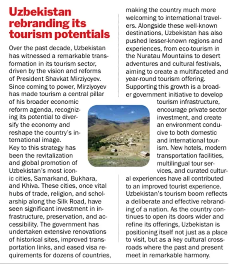 «Business Central Asia»: Узбекистан переформатирует свой туристический потенциал