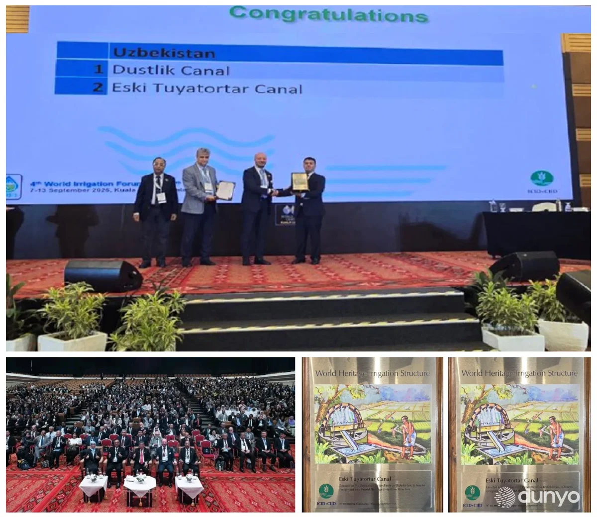 O'zbekistonning "Do'stlik" va "Eski Tuyatortar" kanallari Jahon irrigatsiya merosi obyekti sifatida tan olindi