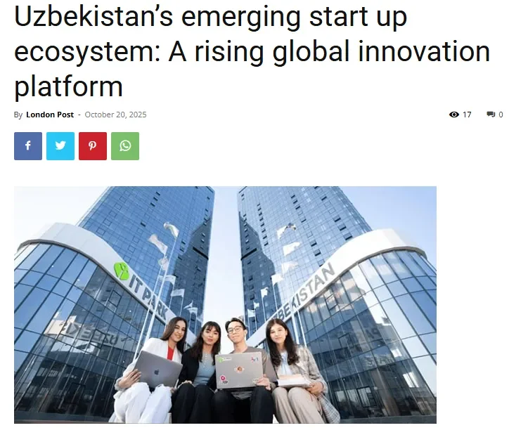 "London Post": Ўзбекистонда венчур капитали фаол кенгаймоқда