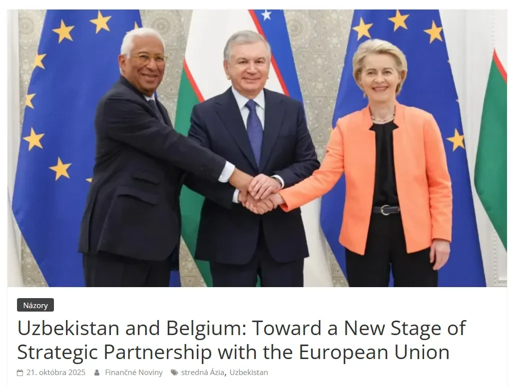 "Finančné Noviny" nashri: 2017-2024-yillarda Oʻzbekistonning Yevropa Ittifoqi bilan tovar ayirboshlash hajmi 2,4 barobar oshdi