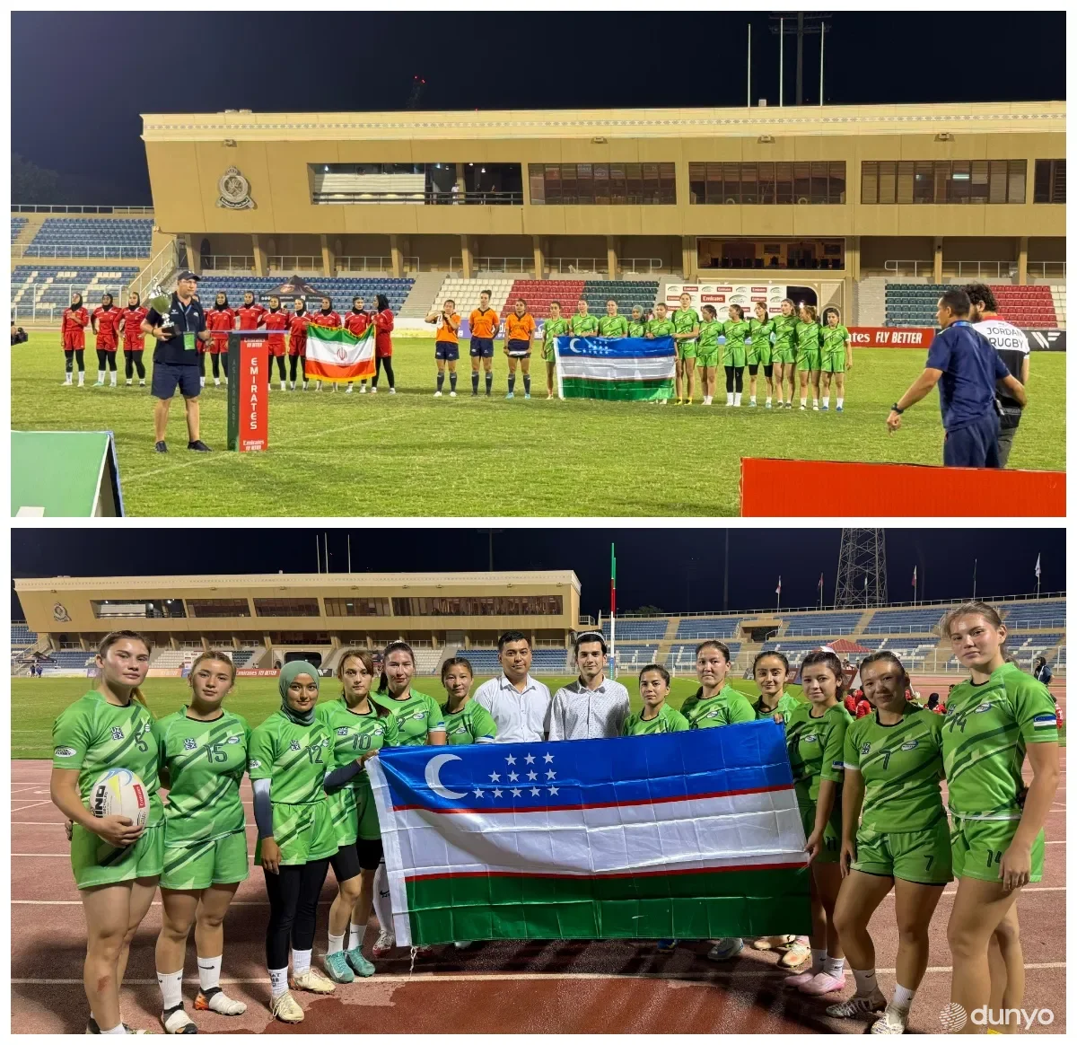 Регби бўйича Ўзбекистон аёллар терма жамоаси Ўмонда ўтказилган "Asia Rugby Emirates Women's Sevens Trophy – 2025" турнири ғолибига айланди
