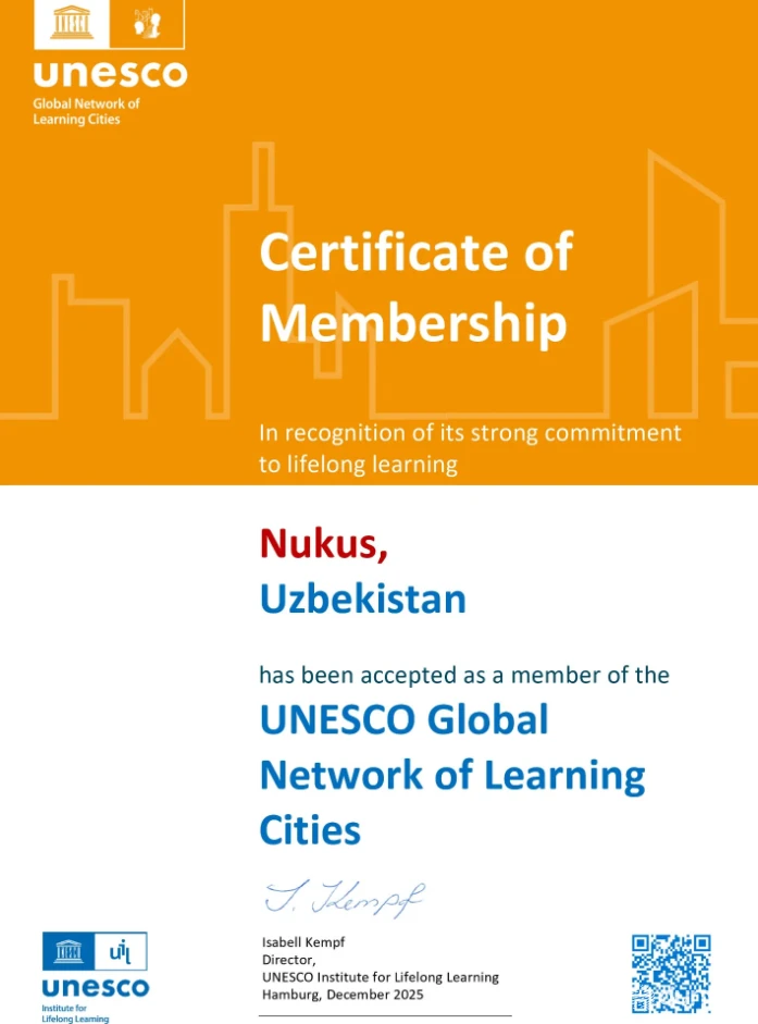 Nukus va Samarqand YUNESKOning Global taʼlim shaharlari tarmog‘iga qo‘shildi