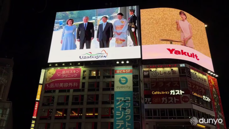 Video highlighting Uzbekistan’s tourism potential displayed on largest screen in Shibuya