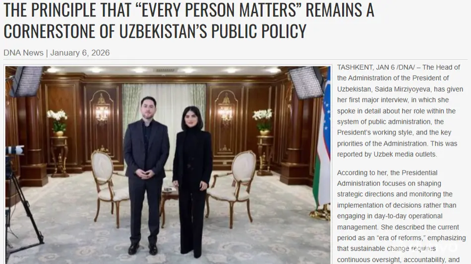 Покистон ОАВ: “Ҳар бир инсон муҳим” тамойили Ўзбекистон давлат сиёсатининг асосий мезони