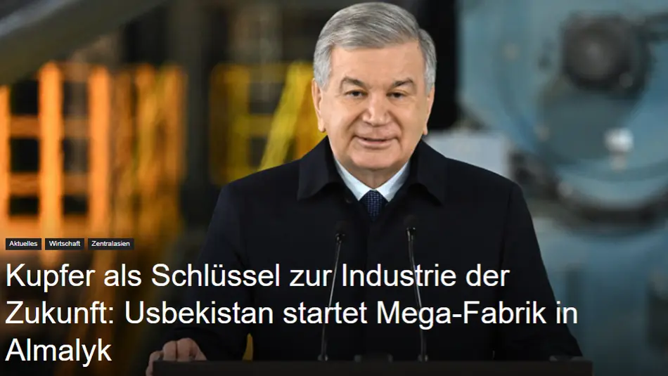 Немис нашри: Олмалиқда мега-завод ишга туширилди