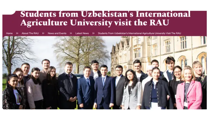 Студенты и преподаватели из Ташкента прошли учебную программу в Королевском сельскохозяйственном университете в Великобритании